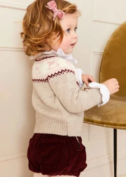 BOY Pepa London Corduroy Button Bloomers in Burgundy (3mths-3yrs)