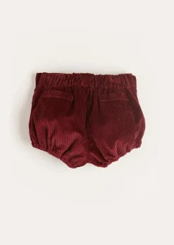 BOY Pepa London Corduroy Button Bloomers in Burgundy (3mths-3yrs)