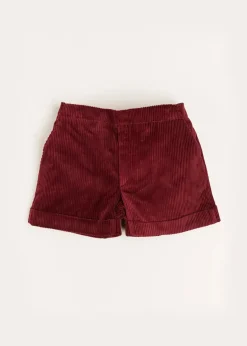 BOY Pepa London Corduroy Shorts in Burgundy (18mths-4yrs)