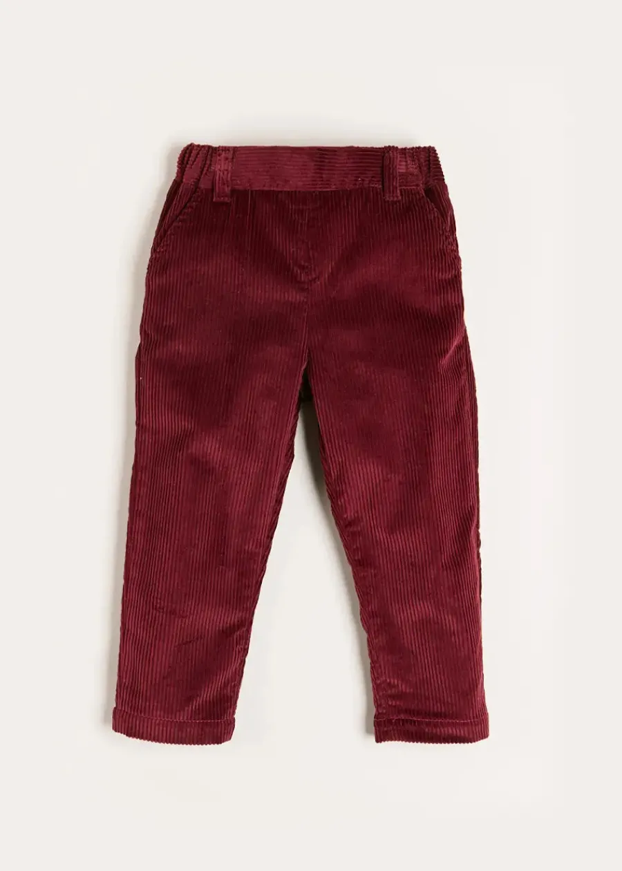 BOY Pepa London Corduroy Trousers in Burgundy (18mths-5yrs)