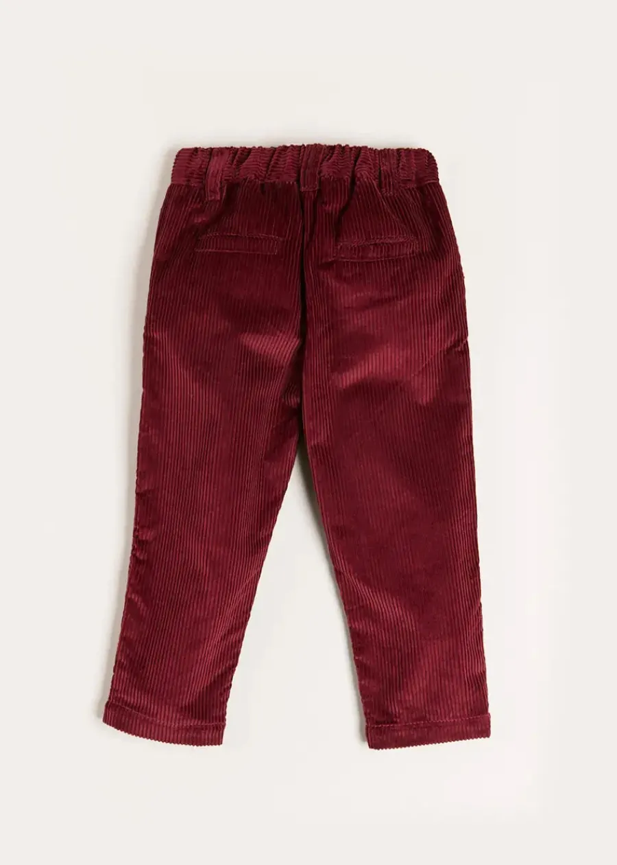 BOY Pepa London Corduroy Trousers in Burgundy (18mths-5yrs)