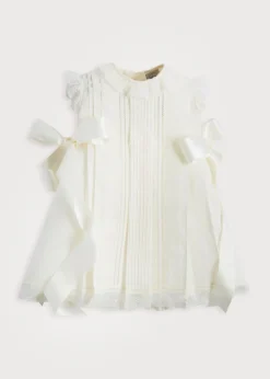Pepa London Cream Panelled Christening Gown (3mths-5yrs)