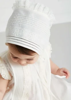 Pepa London Cream Panelled Christening Gown (3mths-5yrs)