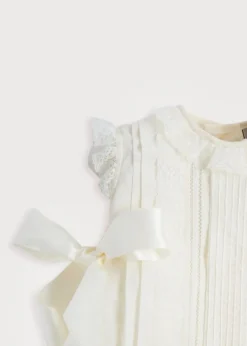 Pepa London Cream Panelled Christening Gown (3mths-5yrs)