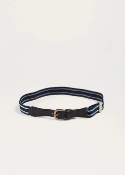 BOY Pepa London Dark Blue Striped Belt