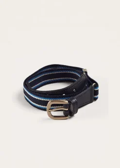 BOY Pepa London Dark Blue Striped Belt