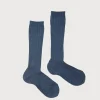 BOY Pepa London Denim Ribbed Knee-High Socks (3mths-10yrs)