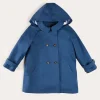 BOY Pepa London Double Breasted Coat With Detachable Hood in Blue (18mths-10yrs)