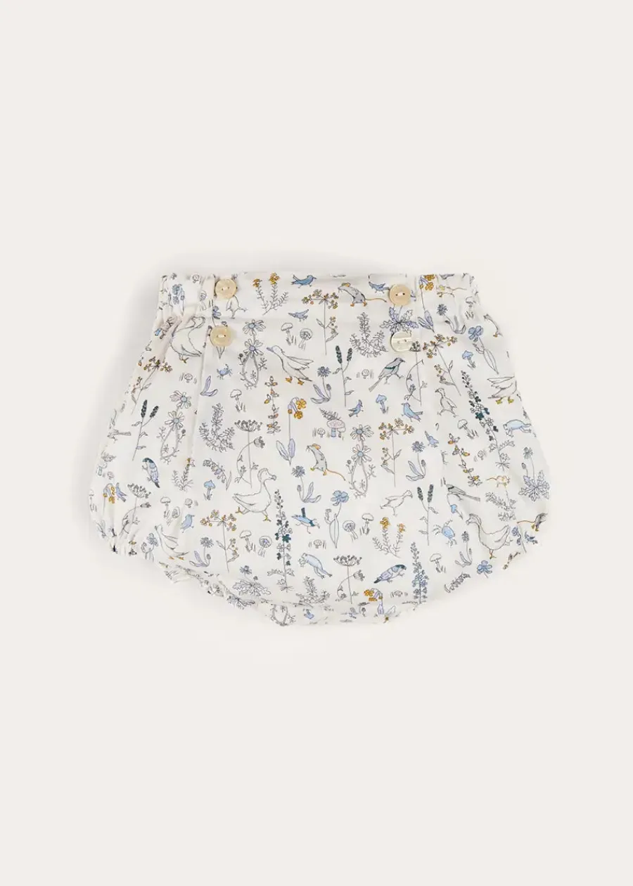BOY Pepa London Ellis Floral Bloomer in Blue Made with Liberty Fabric (1m-3yrs)