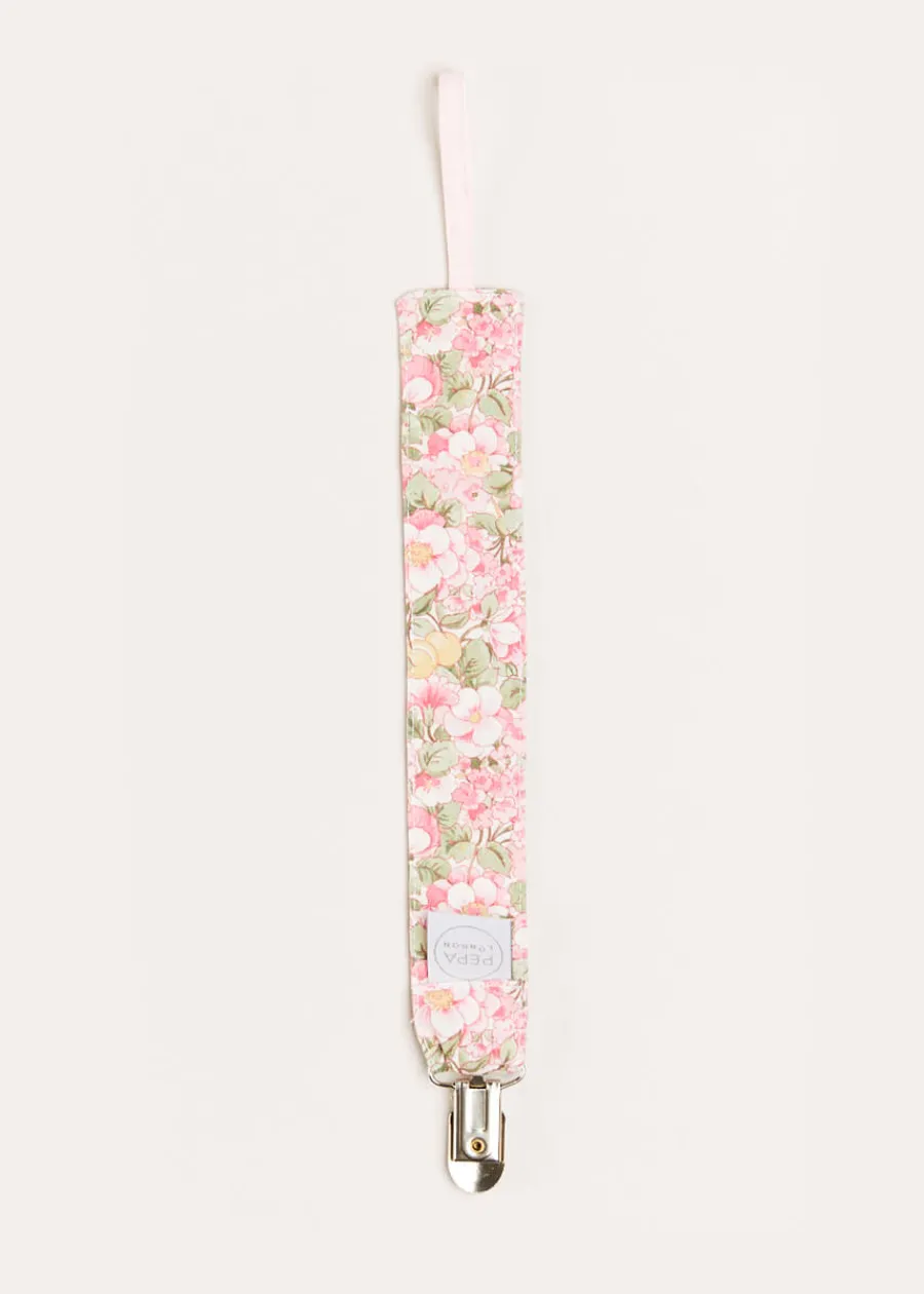 Pepa London Eloise Floral Print Clip Dummy in Pink