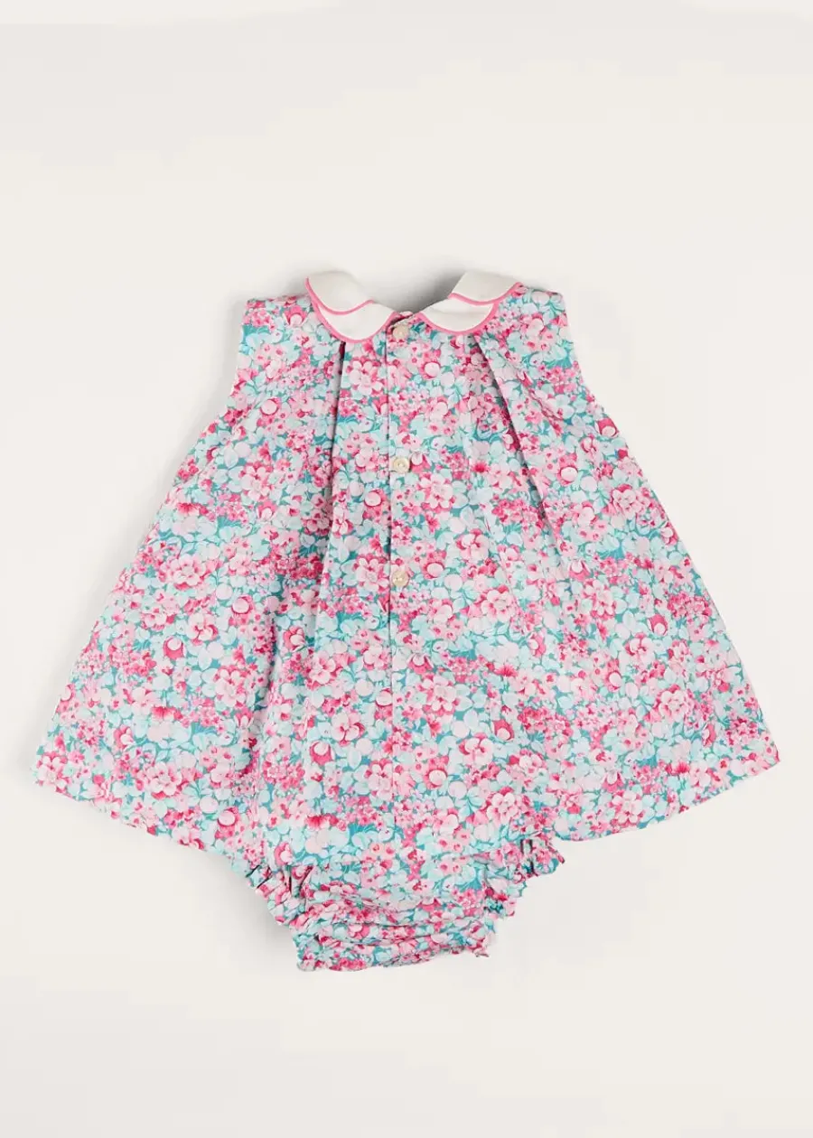 Pepa London Eloise Floral Sleeveless Dress With Bloomers in Pink (3mths-3yrs)