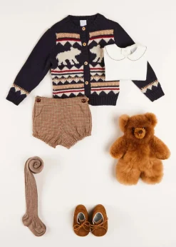 BOY Pepa London Embroidered Peter Pan Collar Long Sleeve Bodysuit in Burgundy (1mth-3yrs)