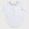 BOY Pepa London Embroidered Polo Collar Bodysuit in White (0mths-3yrs)