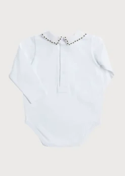 BOY Pepa London Embroidered Polo Collar Bodysuit in White (0mths-3yrs)