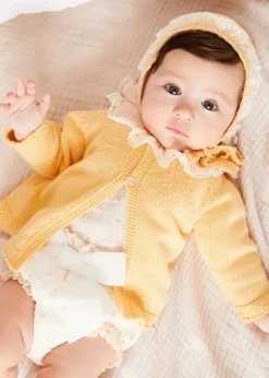 Pepa London Esme Floral Bow Detail Bloomers in White (1-12mths)
