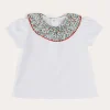 Pepa London Evelyn Floral Ruffle Collar Top in Red (2-10yrs)