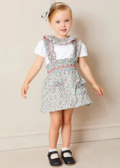 Pepa London Evelyn Floral Ruffle Collar Top in Red (2-10yrs)