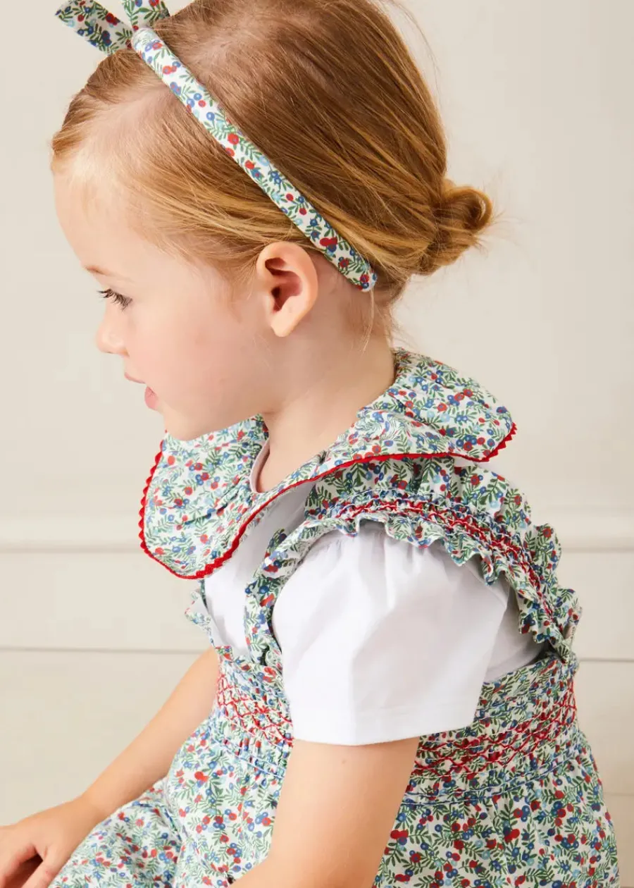Pepa London Evelyn Floral Ruffle Collar Top in Red (2-10yrs)