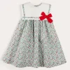 Pepa London Evelyn Floral Sleeveless Bow Detail Trapeze Dress in Red (12mths-8yrs)