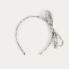 BOY Pepa London Evelyn Floral Thin Bow Hairband in Red
