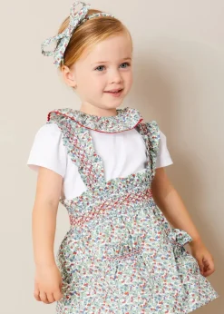 BOY Pepa London Evelyn Floral Thin Bow Hairband in Red