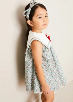 BOY Pepa London Evelyn Floral Thin Bow Hairband in Red