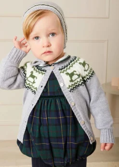 BOY Pepa London Fair Isle Detail Knitted Bonnet in Grey (S-L)