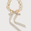 BOY Pepa London Faux Flower Pearl Detail Crown With Ivory Flower