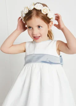 BOY Pepa London Faux Flower Pearl Detail Crown With Ivory Flower