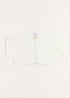 BOY Pepa London Girls Cropped Celebration Cardigan in Ivory (12mths-10yrs)