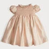 Pepa London Girls Silk Hand Smocked Celebration Dress in Pink (6mths-10yrs)