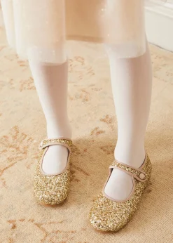 Pepa London Glittery Mary Jane Shoes in Gold (24-34EU)