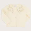 Pepa London Gold Embroidered Cardigan In Cream (12mths-10yrs)