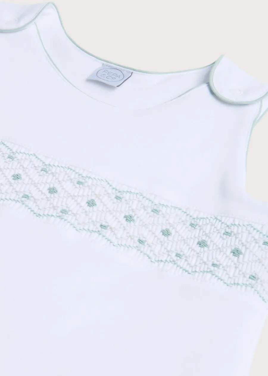 BOY Pepa London Green Hand Smocked Sleeping Bag (3-18mths)