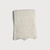 BOY Pepa London Intricate Openwork Fine Merino Wool Shawl in Cream