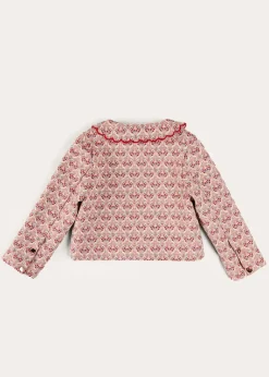 Pepa London Iris Jacquard Statement Collar Jacket in Red (4-12yrs)