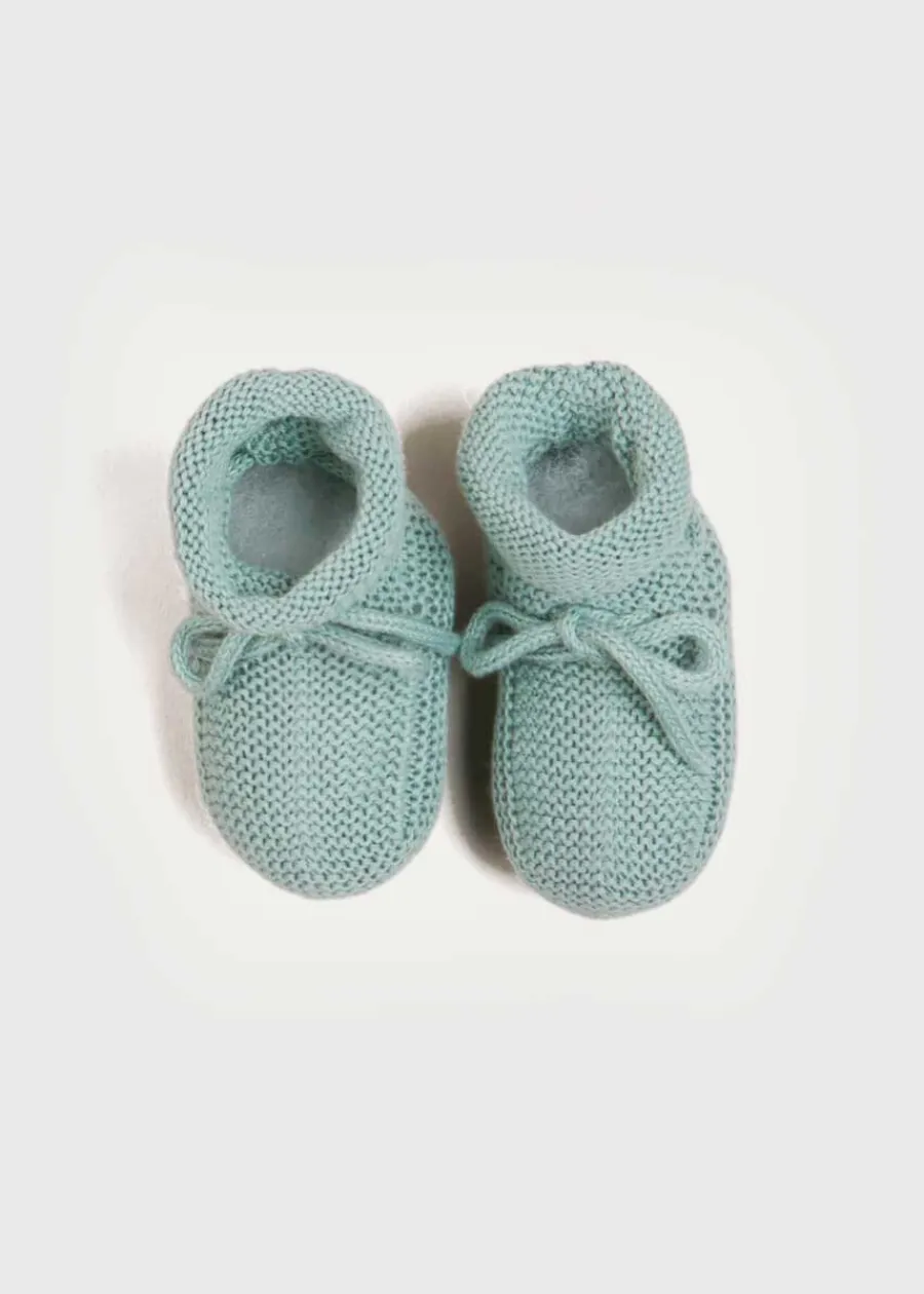 BOY Pepa London Knitted Booties in Green