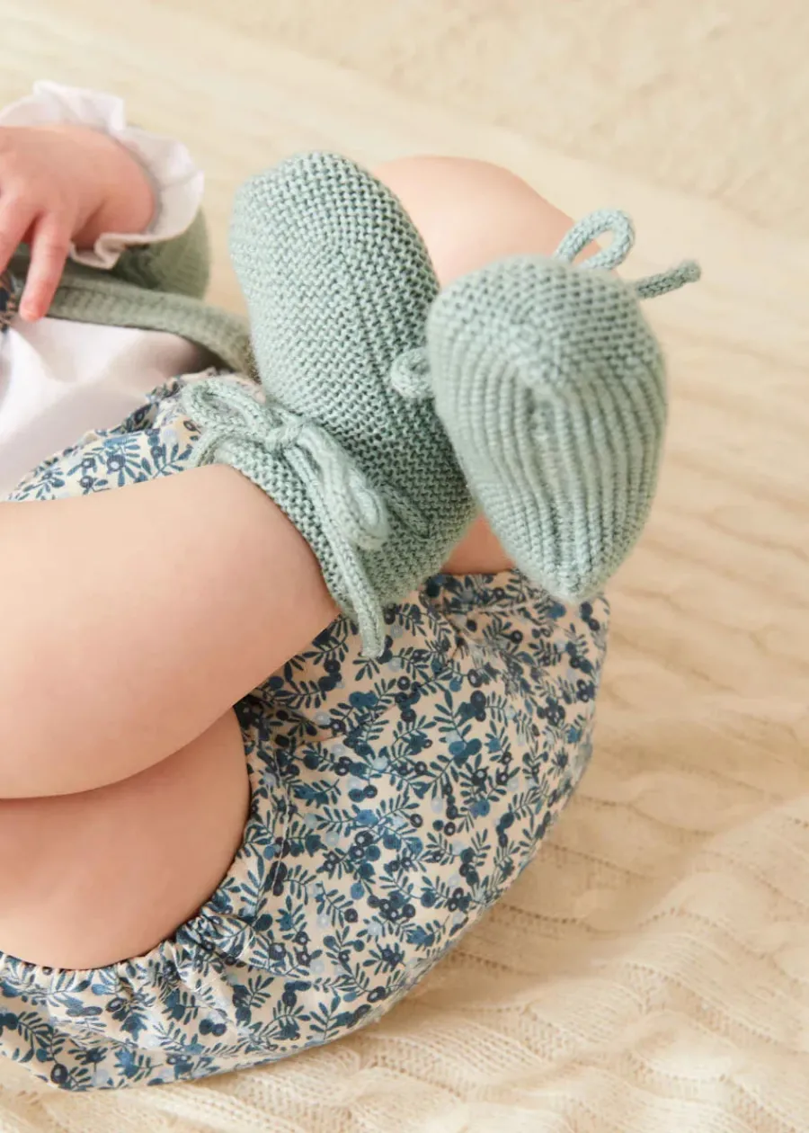 BOY Pepa London Knitted Booties in Green