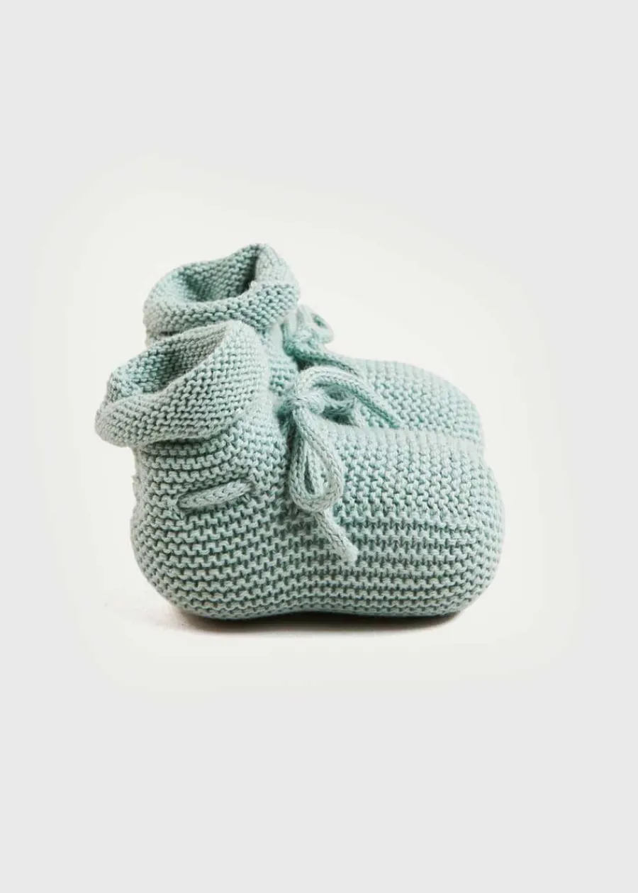 BOY Pepa London Knitted Booties in Green