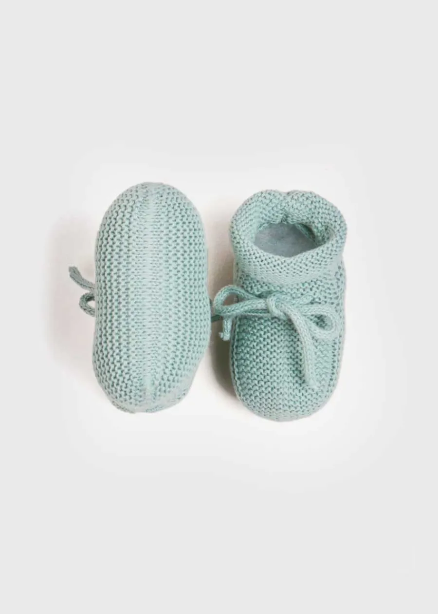 BOY Pepa London Knitted Booties in Green