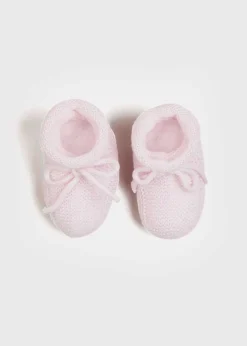 BOY Pepa London Knitted Booties in Pink