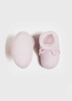 BOY Pepa London Knitted Booties in Pink