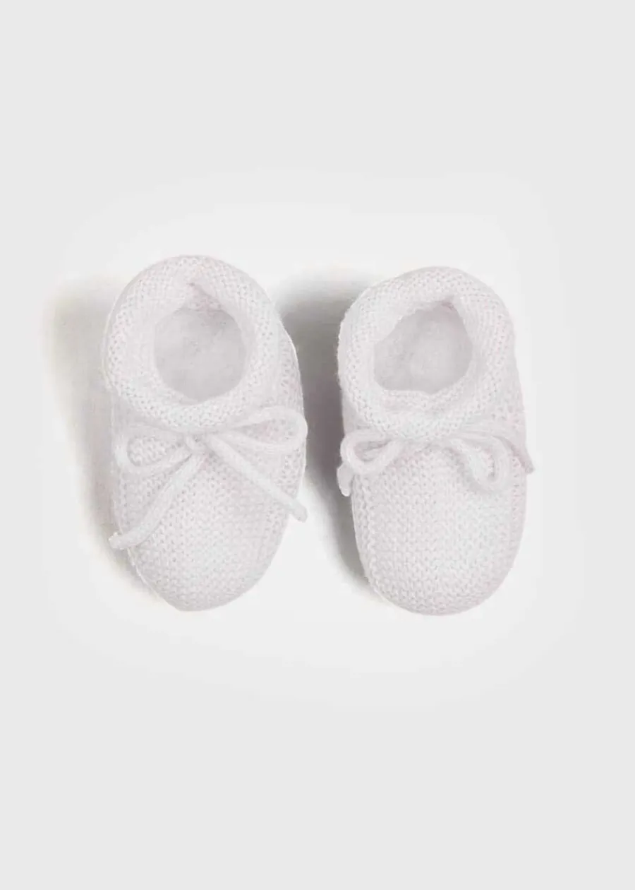 BOY Pepa London Knitted Booties in White