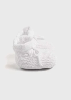BOY Pepa London Knitted Booties in White