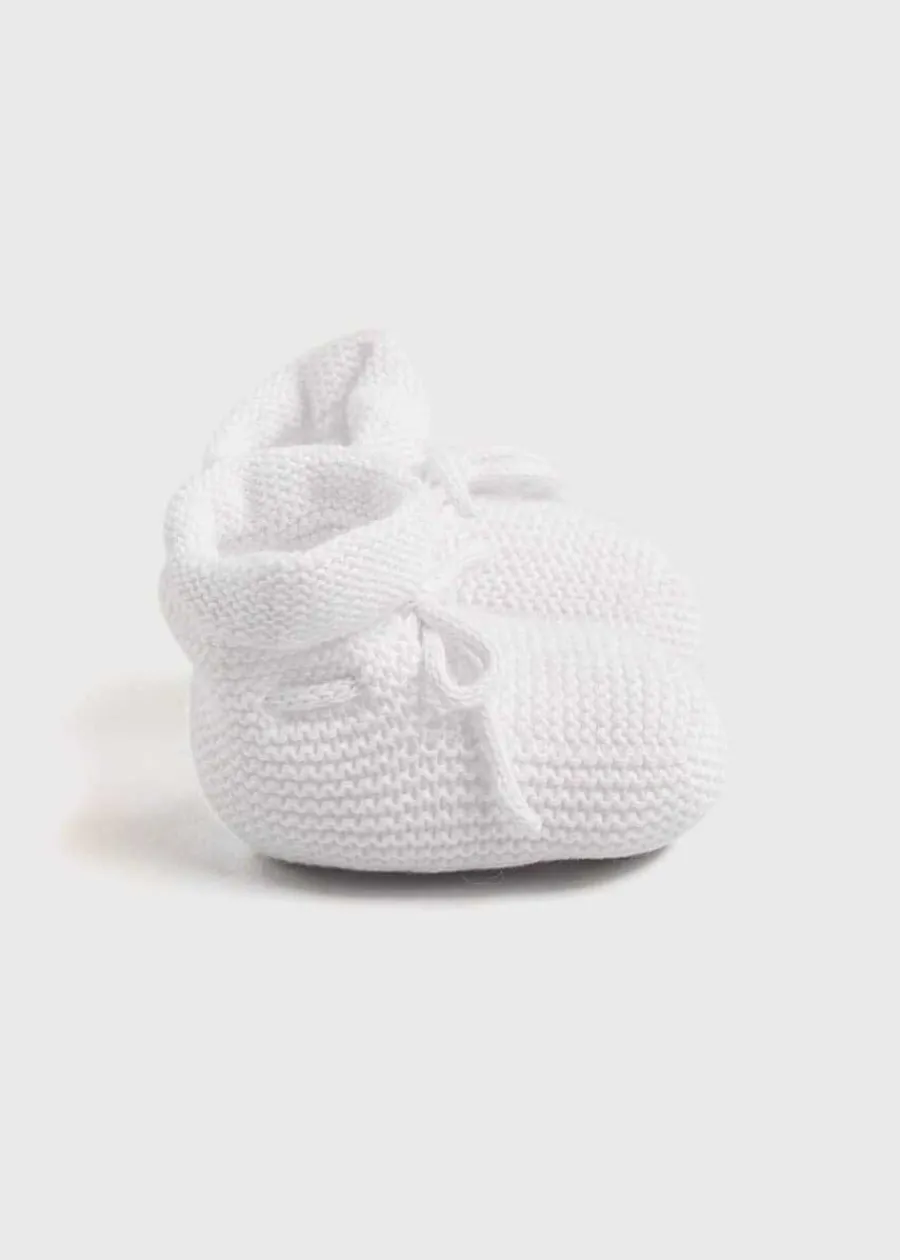 BOY Pepa London Knitted Booties in White