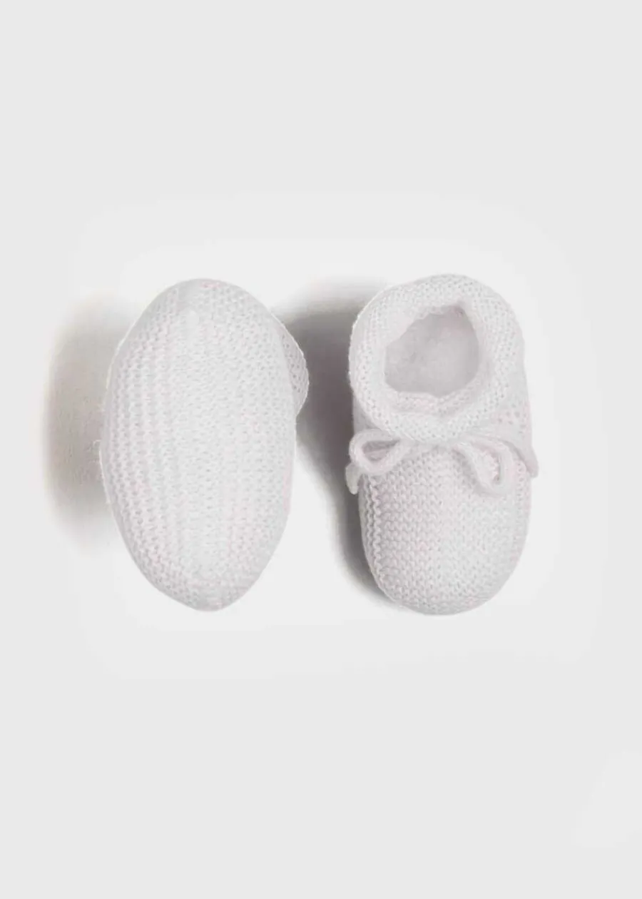 BOY Pepa London Knitted Booties in White