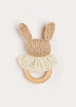 BOY Pepa London Knitted Bunny Teether in Beige