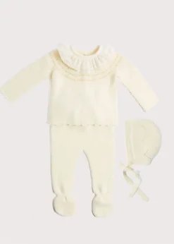 BOY Pepa London Knitted Celebration Set in Off-White (1-12mths)