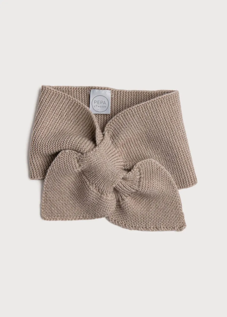 BOY Pepa London Knitted Merino Wool Winter Scarf in Oatmeal (S-L)