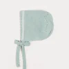 BOY Pepa London Lace Detail Knitted Bonnet in Green (1-12mths)